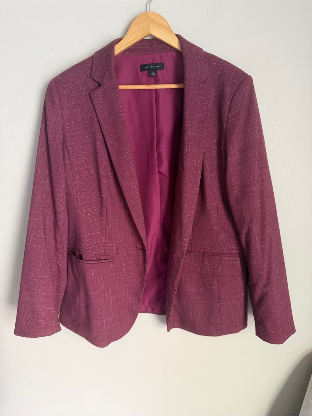 Ann Taylor Wine Textured Women's Blazer